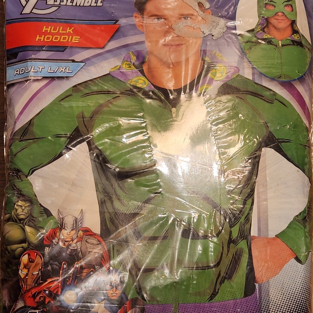 Marvel Avengers Hulk Hoodie Adult Large perfect costume NEW!